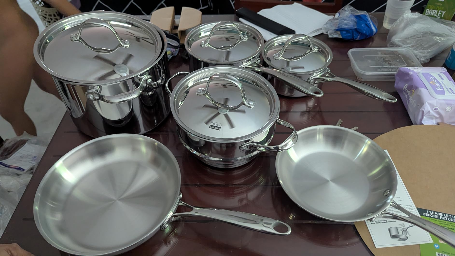 Cooks Standard Multi-Ply Clad Stainless Steel Pots and Pans Set, 10-pc customer photo 2