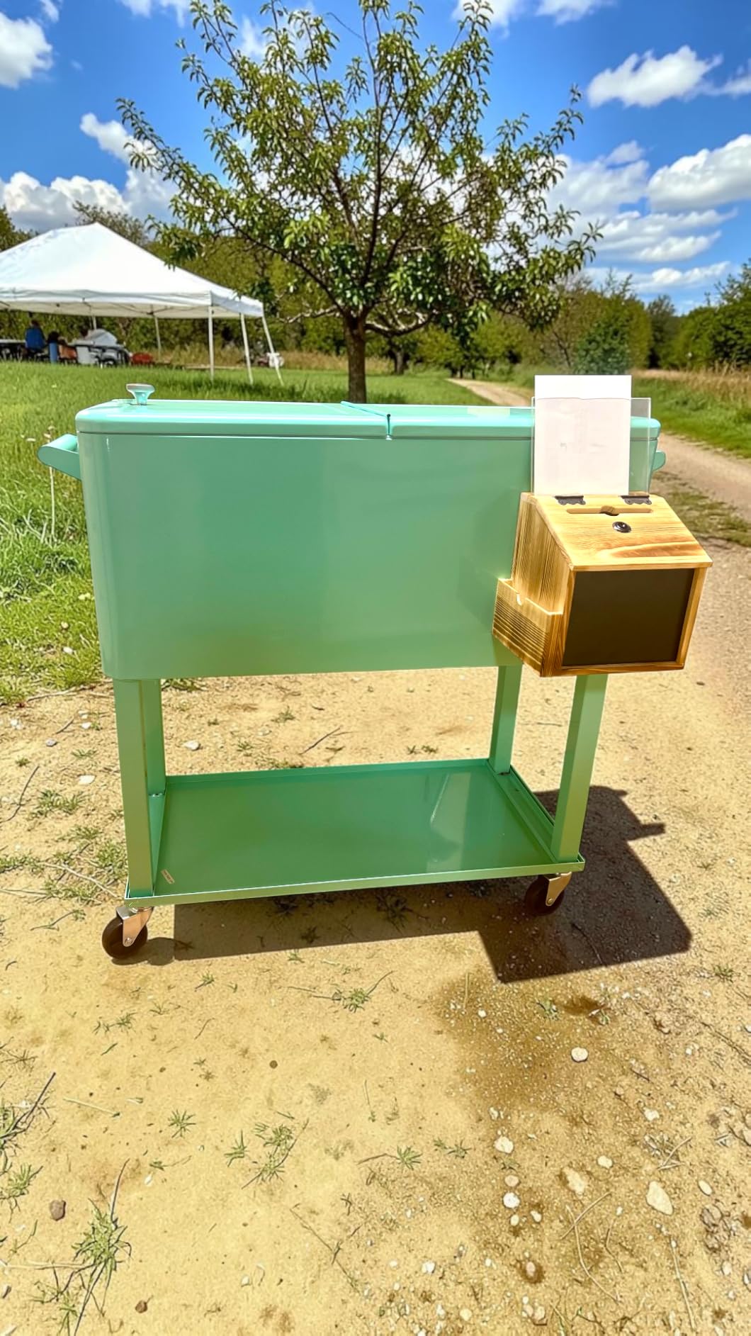 Best Choice Products 80-Quart Outdoor Steel Rolling Cooler Cart w/Ice Chest, Bottle Opener, Catch Tray, Drain Plug, Locking Wheels customer photo 2