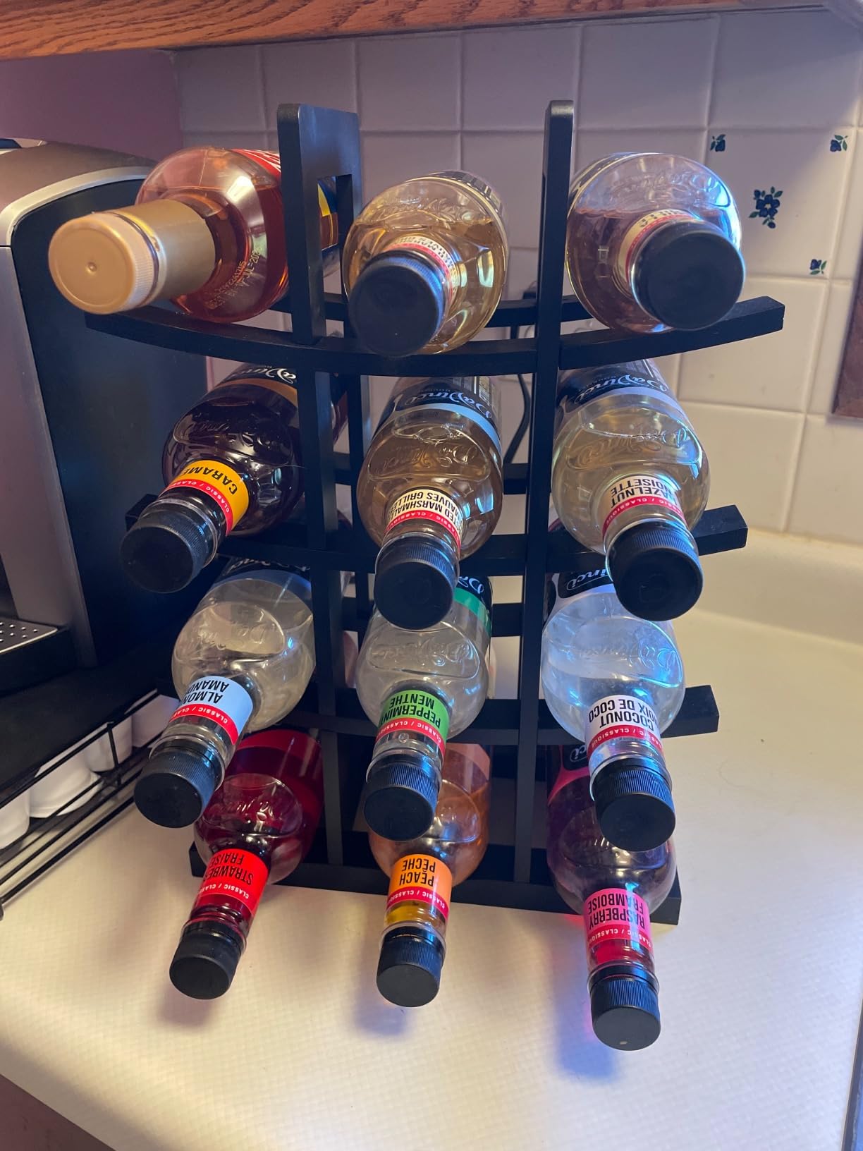 Oceanstar WR1132 12-Bottle Bamboo Wine Rack, Dark Espresso customer photo 2
