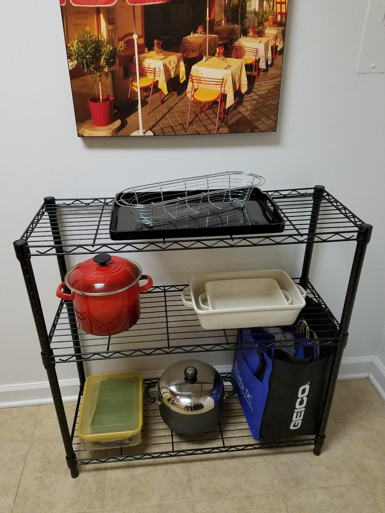 Whitmor 3 Tier Shelving Unit, Metal Shelving, Adjustable Wire Shelving customer photo 2