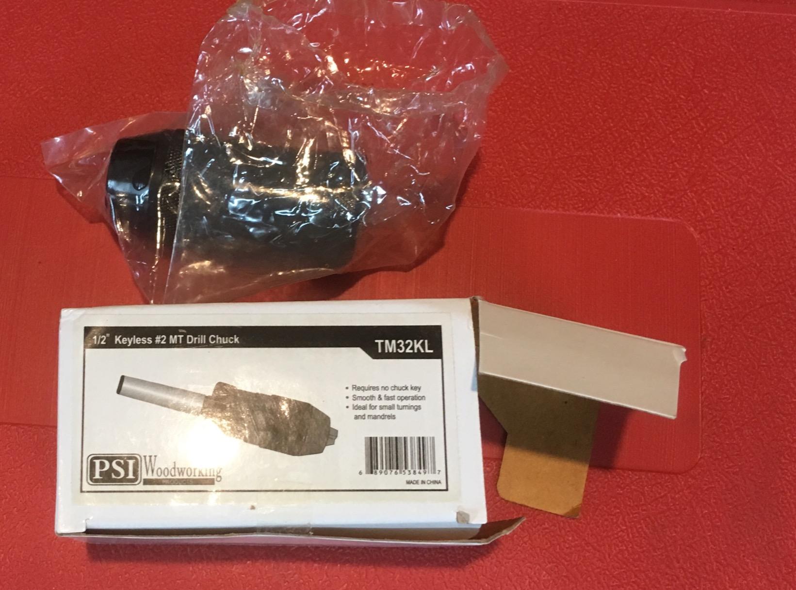 PSI Woodworking Products TM32KL 1/2-Inch Keyless Drill Chuck with #2 Morse Taper Arbor (1/2