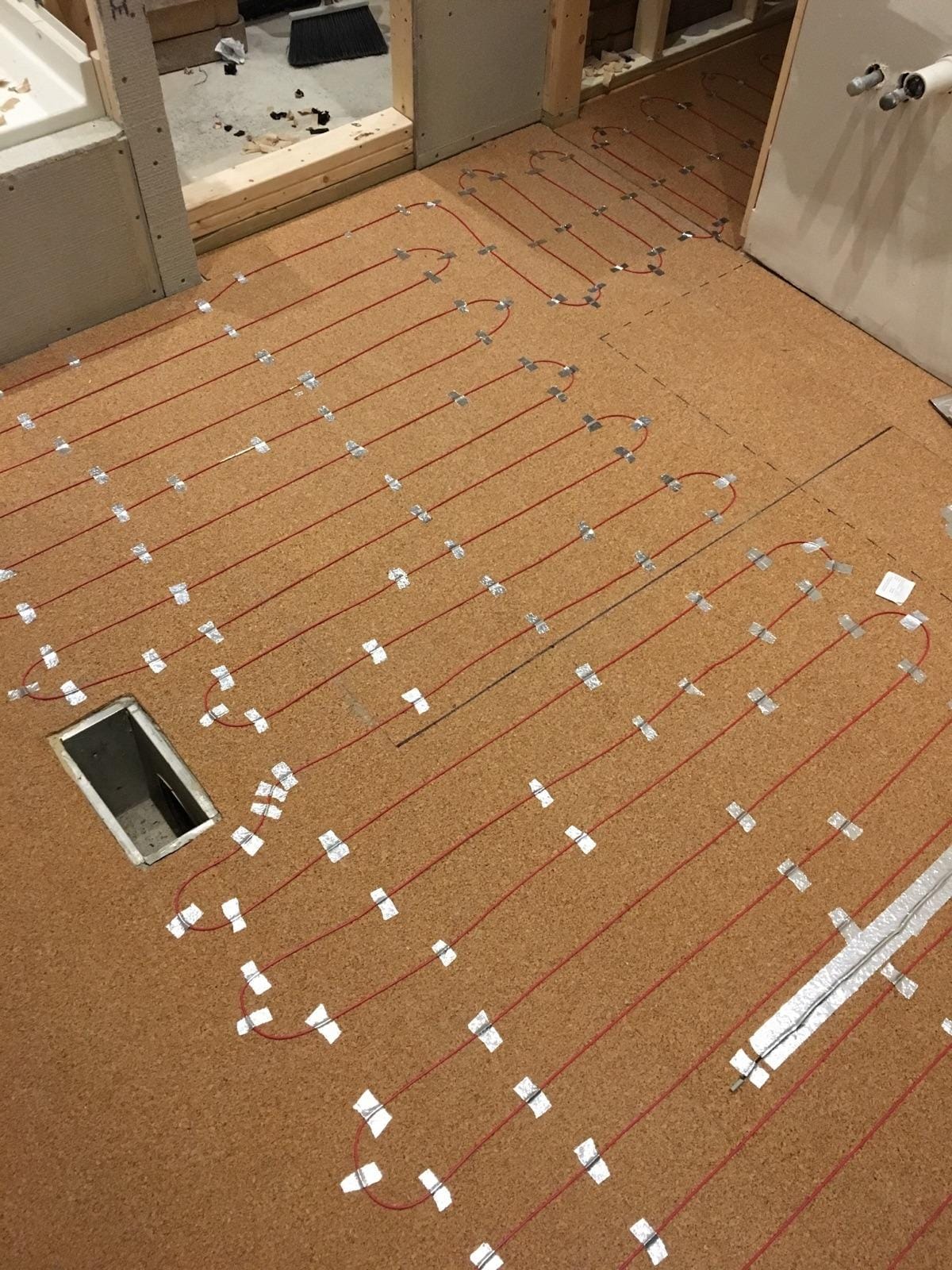 40 Sqft Electric Radiant Floor Heating Cable Kit – 120V Heated Tile Floor System with UWG5 Programmable Thermostat, Sensor, Installation Monitor & 25 Year Warranty, Made in the USA customer photo 1