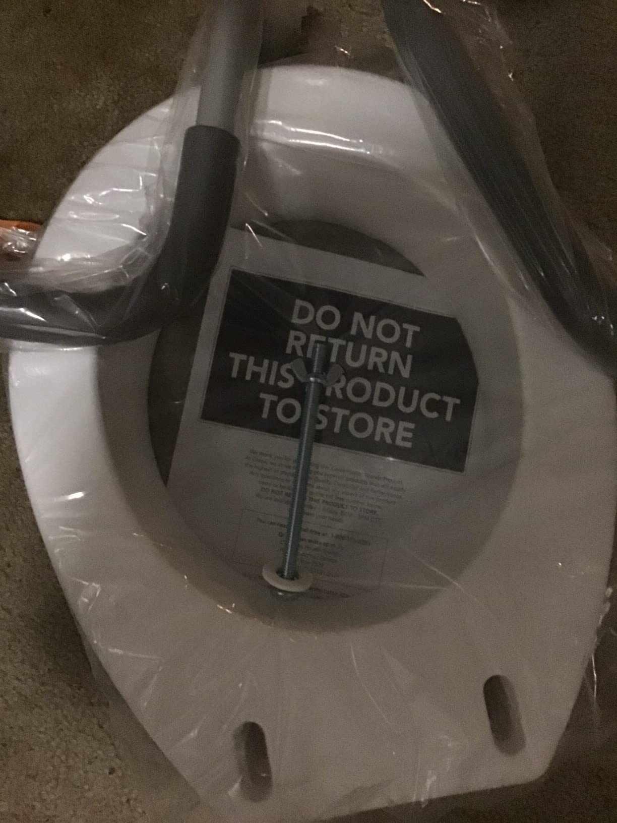 Carex 3.5 Inch Raised Toilet Seat with Arms, Elongated Toilet Seat Riser, Up to 250 lbs Capacity, Elevating & Raising Seat for Elderly & Handicap, Universal, Slip-Resistant with Padded Handles, White customer photo 2
