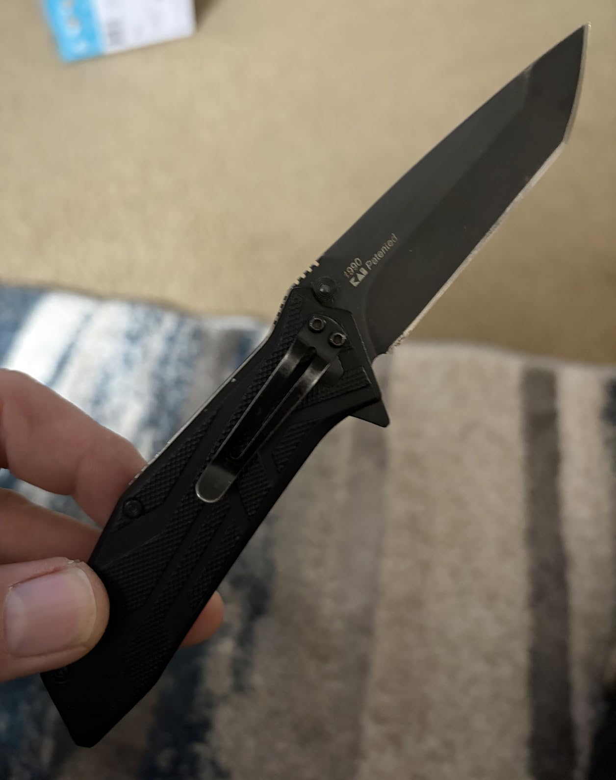 Kershaw Brawler Pocket Knife, All-Black, 3 Inch Tanto Blade customer photo 1