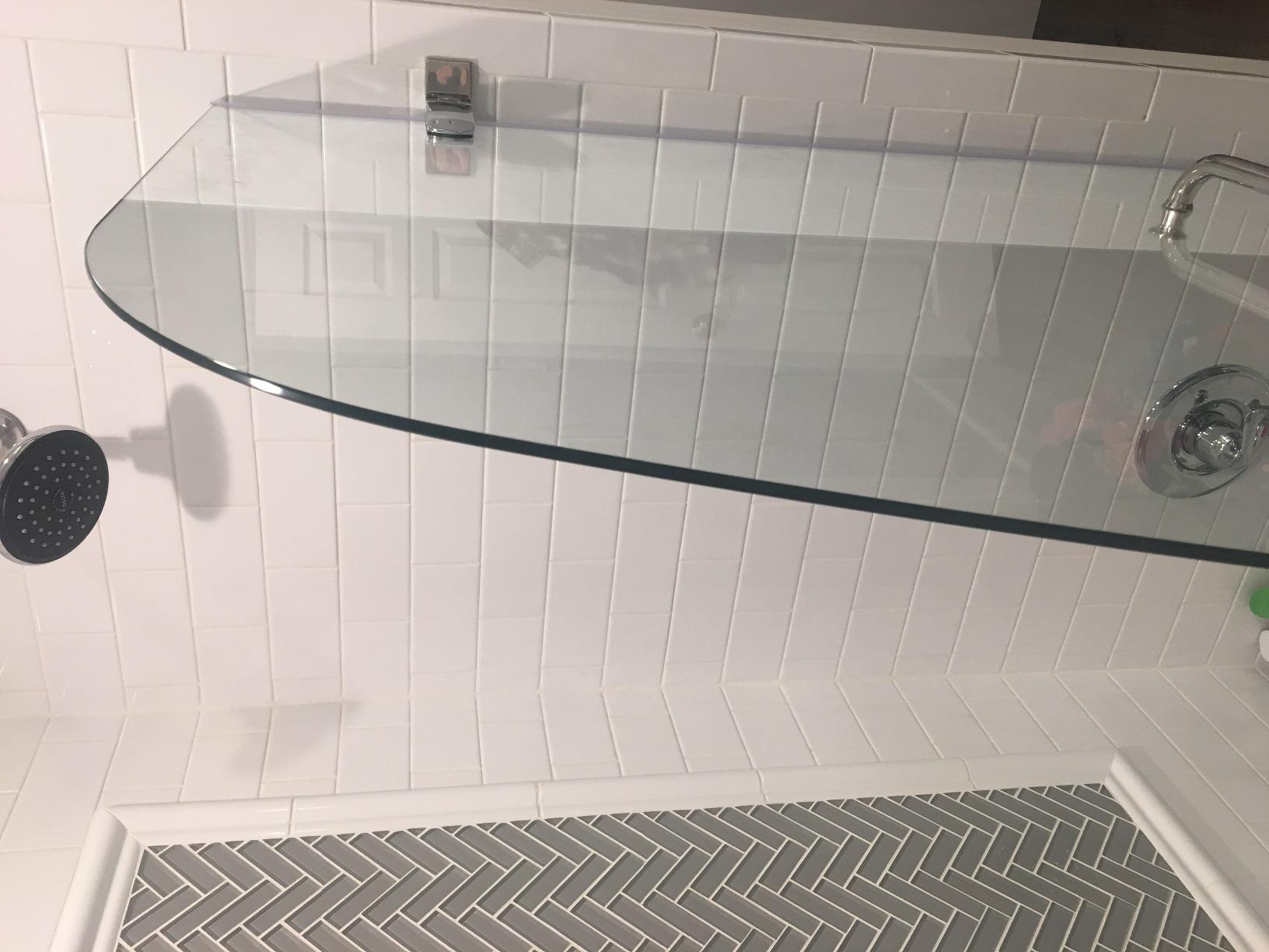 DreamLine Aqua Uno 34 in. W x 58 in. H Frameless Hinged Tub Door in Brushed Nickel, SHDR-3534586-04 customer photo 2