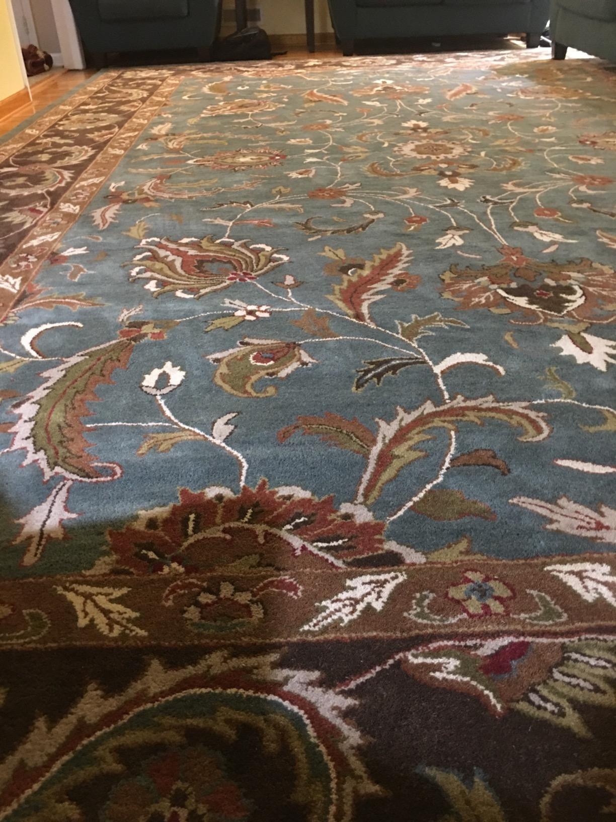 SAFAVIEH Heritage Collection Area Rug - 9' x 12', Blue & Brown, Handmade Traditional Oriental Wool, Ideal for High Traffic Areas in Living Room, Bedroom (HG812B) customer photo 1