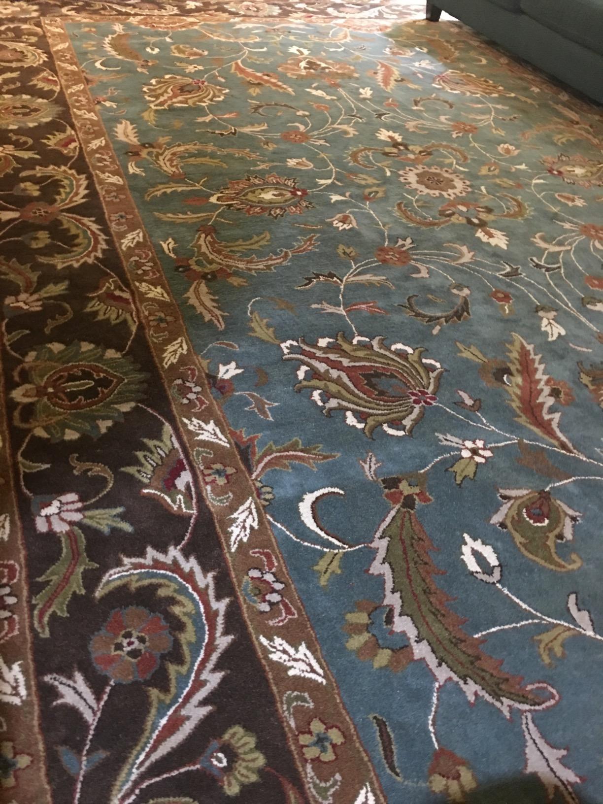 SAFAVIEH Heritage Collection Area Rug - 9' x 12', Blue & Brown, Handmade Traditional Oriental Wool, Ideal for High Traffic Areas in Living Room, Bedroom (HG812B) customer photo 2