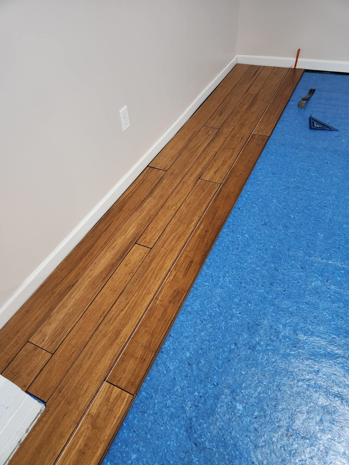 QuietWalk Underlayment 360 sq ft – 3 mm Thick – for Laminate & Hardwood Floors – Approved for Pre-Attached Pad – Recycled Fiber – Floating Install – Sound & Moisture Barrier – Made in USA customer photo 2