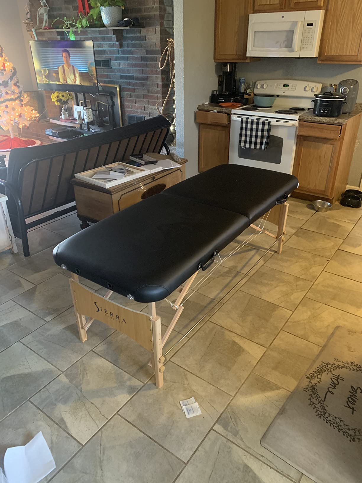 Sierra Comfort Basic Portable Massage Table, Black customer photo 1