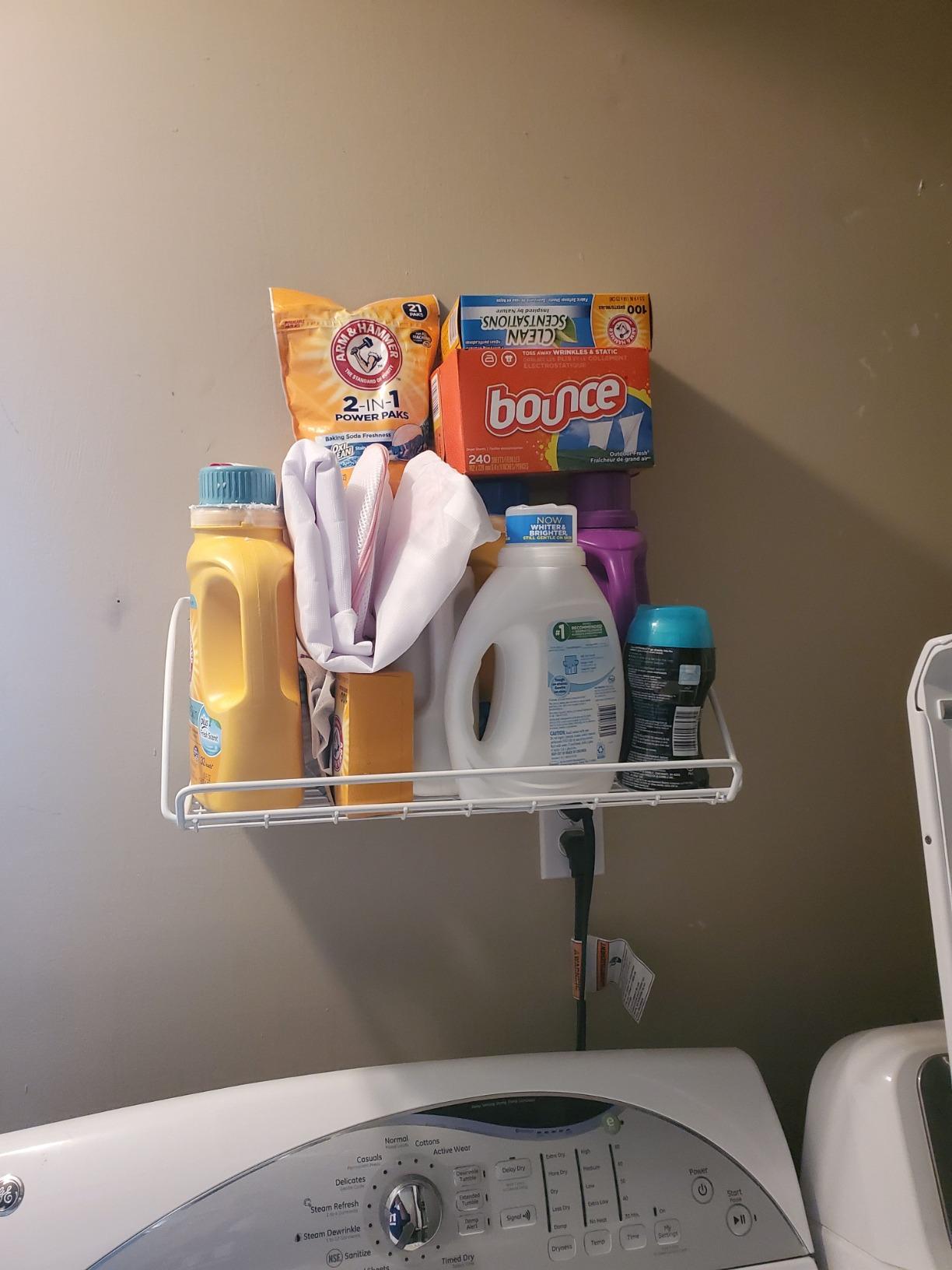 ClosetMaid 8278 18-Inch Wide Laundry Utility Hanger Shelf, White customer photo 1