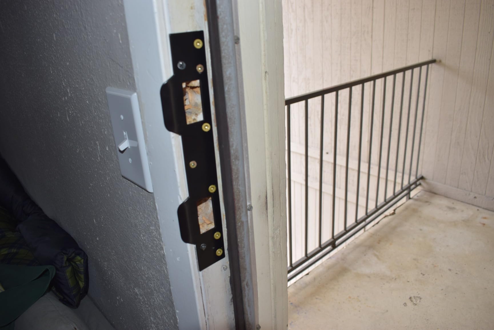 Prime-Line Door Strike Plate, Satin Nickel, Fits 5-1/2 & 6 in. Spacing customer photo 1