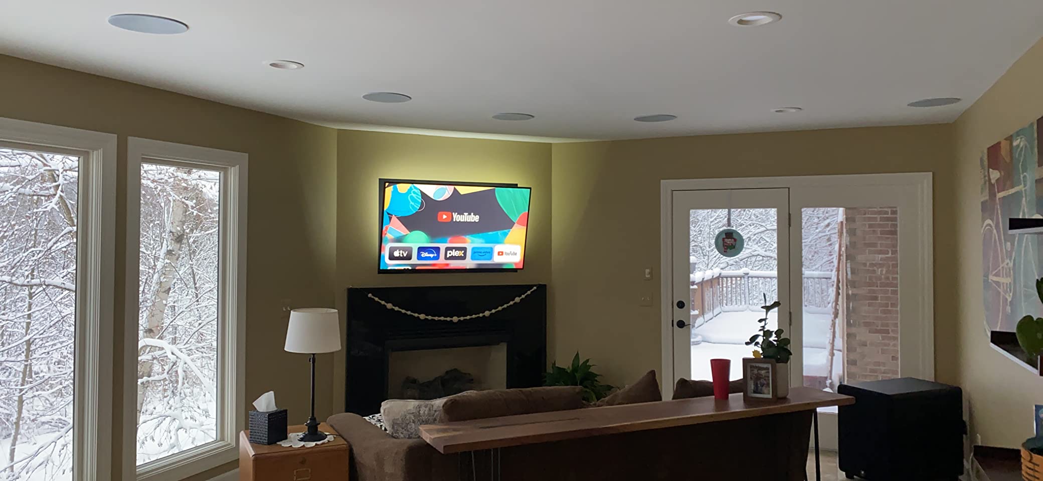 Acoustic Audio by Goldwood CS-IC83 8” 3-Way In Ceiling Home Theater Speaker System (White, 5 Speakers) customer photo 1
