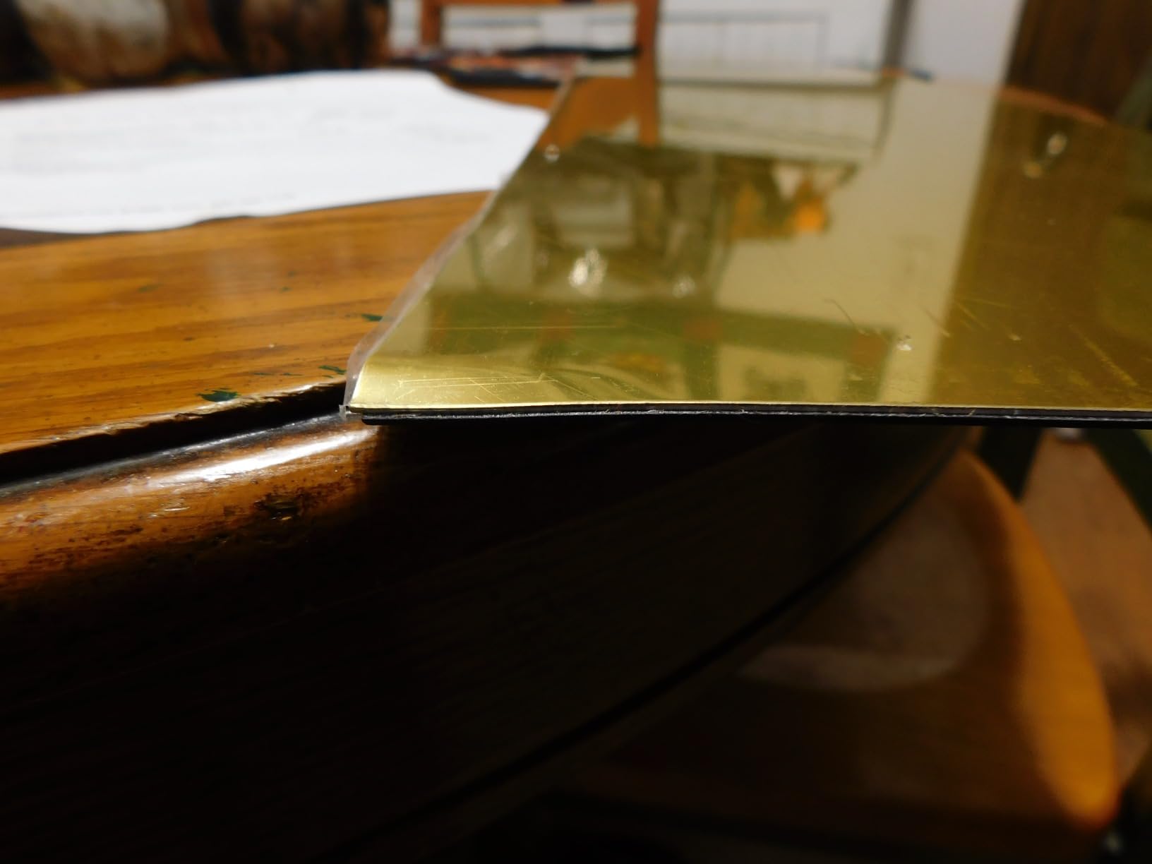 Hardware Essentials Magnetic Kick Plate, Aluminum, Brass Finish 8 x 34”, 852750 customer photo 1