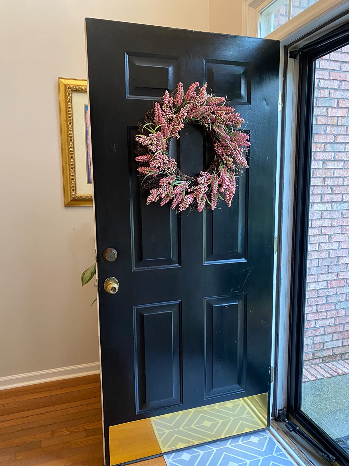 Hardware Essentials Magnetic Kick Plate, Aluminum, Brass Finish 8 x 34”, 852750 customer photo 2