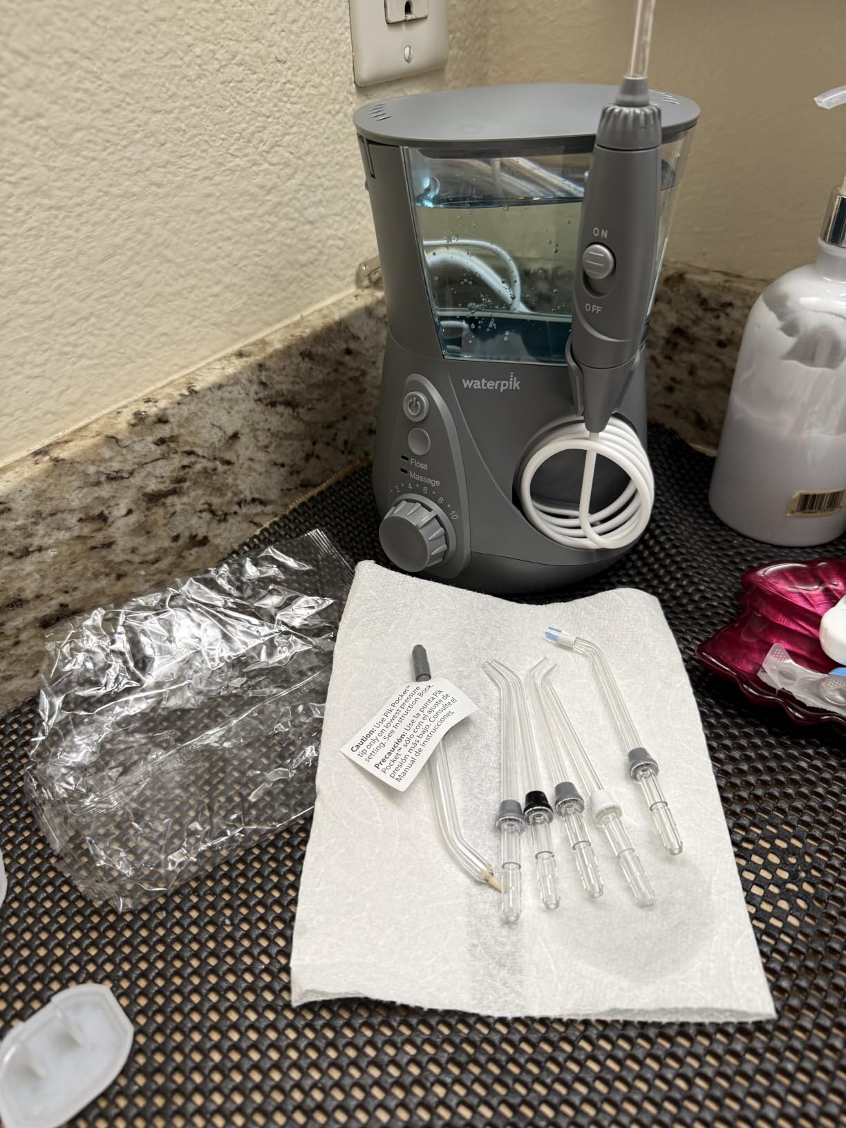 Waterpik Aquarius Countertop Water Flosser with 10 Settings, 7 Tips, White | For Daily Home Gum Health, Dental Braces, Implants, Teeth Cleaning, Multiple Users, ADA Accepted WP-660 Packaging May Vary customer photo 2