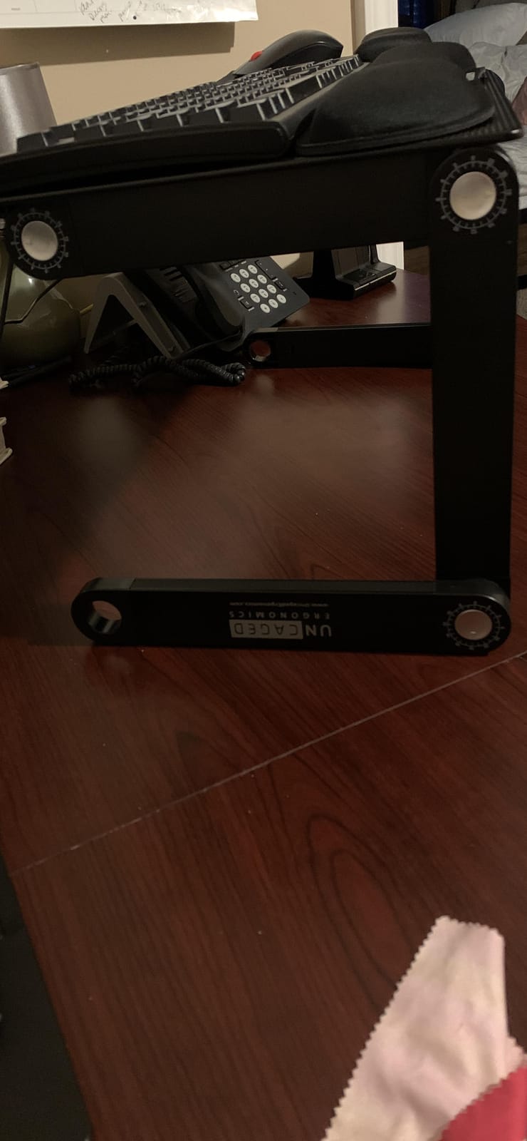 Uncaged Ergonomics WorkEZ Adjustable Keyboard Stand, Riser and Tray, Black customer photo 1