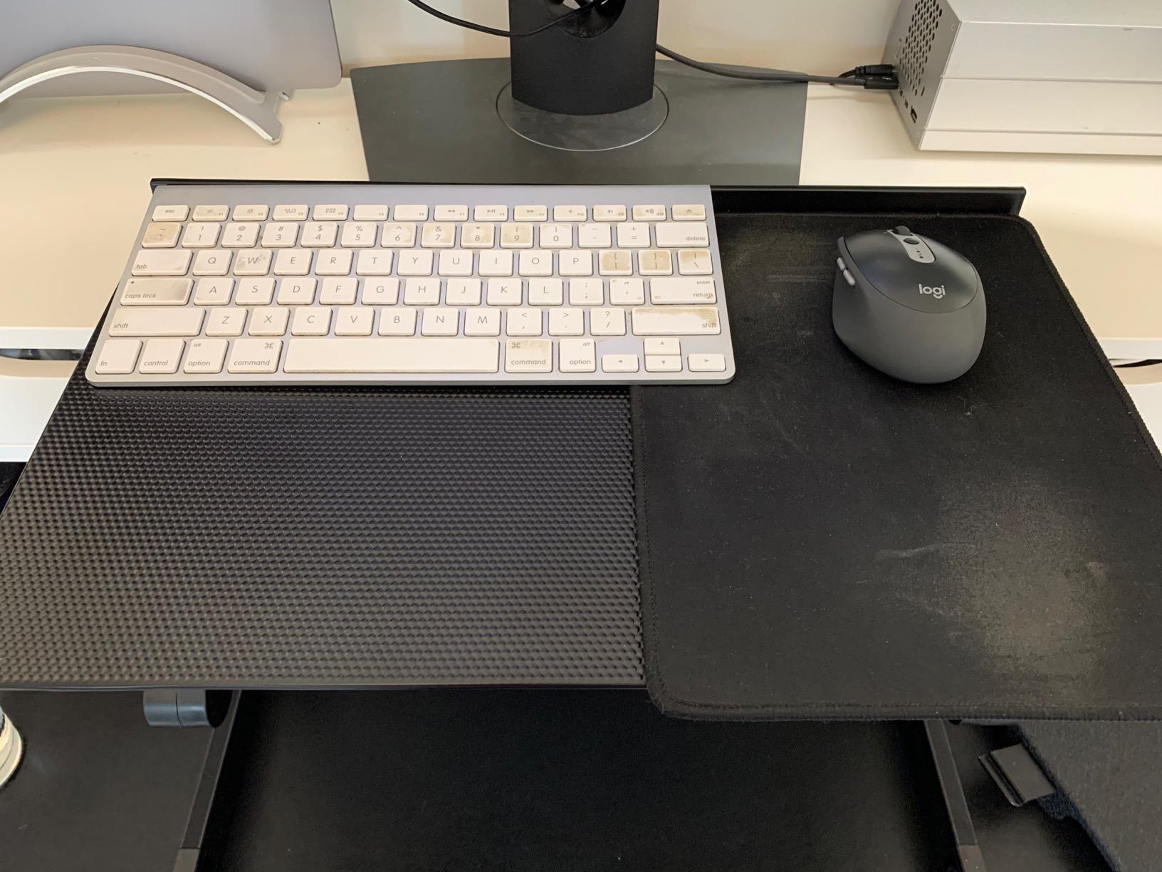 Uncaged Ergonomics WorkEZ Adjustable Keyboard Stand, Riser and Tray, Black customer photo 2