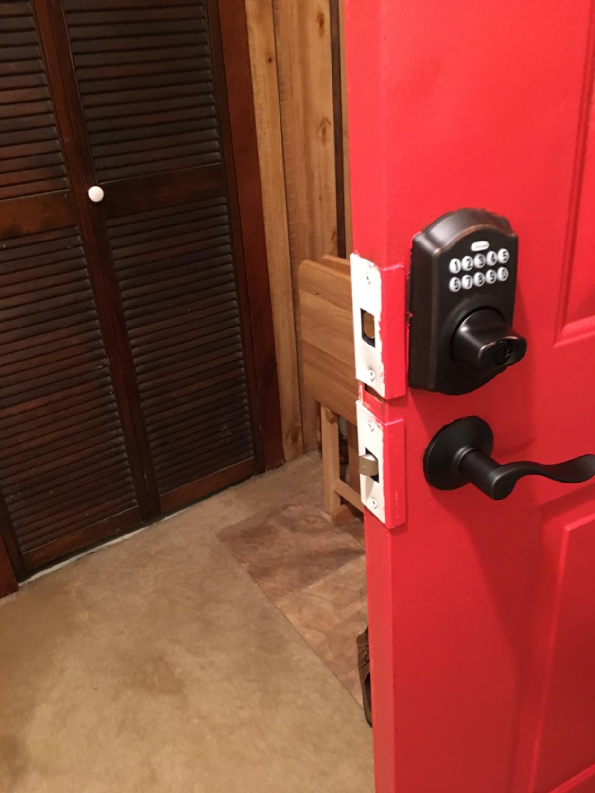 Door Armor MINI, 3 Piece Door Reinforcement Kit, Satin Nickel, Made in USA customer photo 1