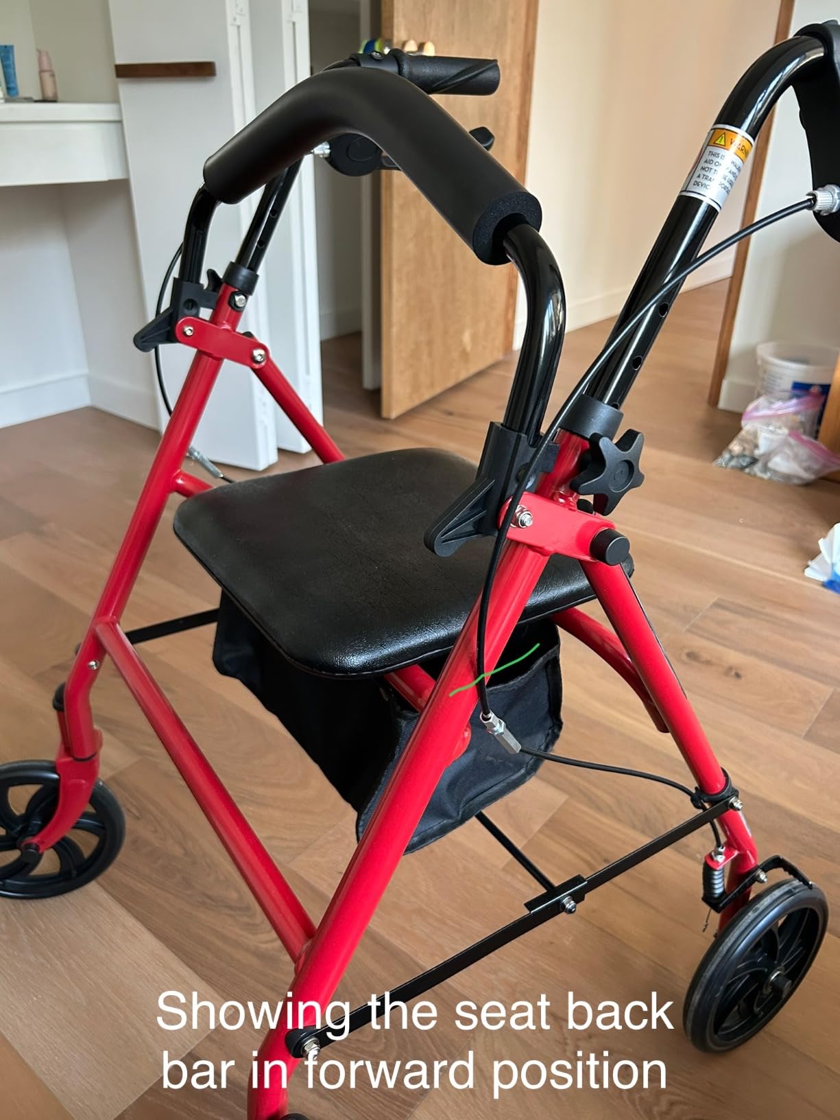 Drive Medical Rollator Walker with Seat, 7.5 Inch Wheels, Blue customer photo 2