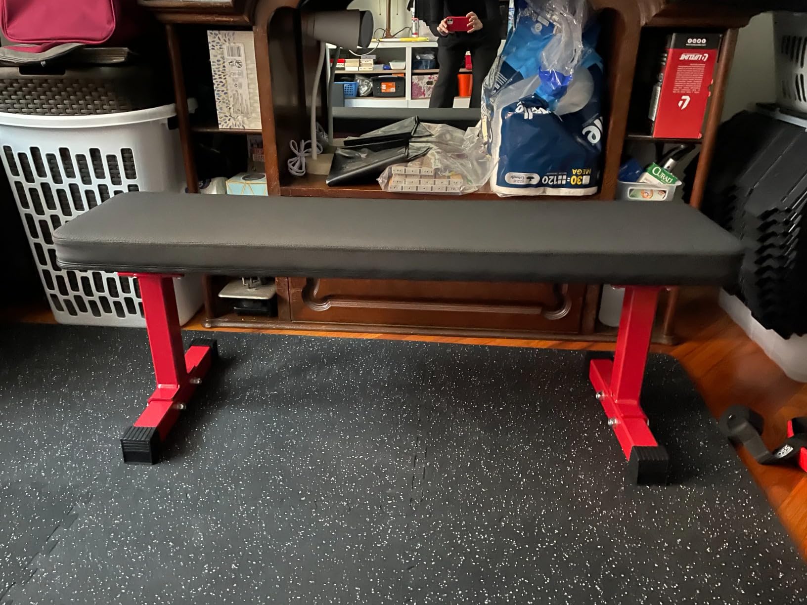 REP Fitness Flat Weight Bench, Heavy Duty Workout Bench For Home Gym, Folding Fitness Equipment For Strength Training, Adjustable Utility Platform For Dumbbells, Barbell, Lifting And Core Exercises customer photo 2