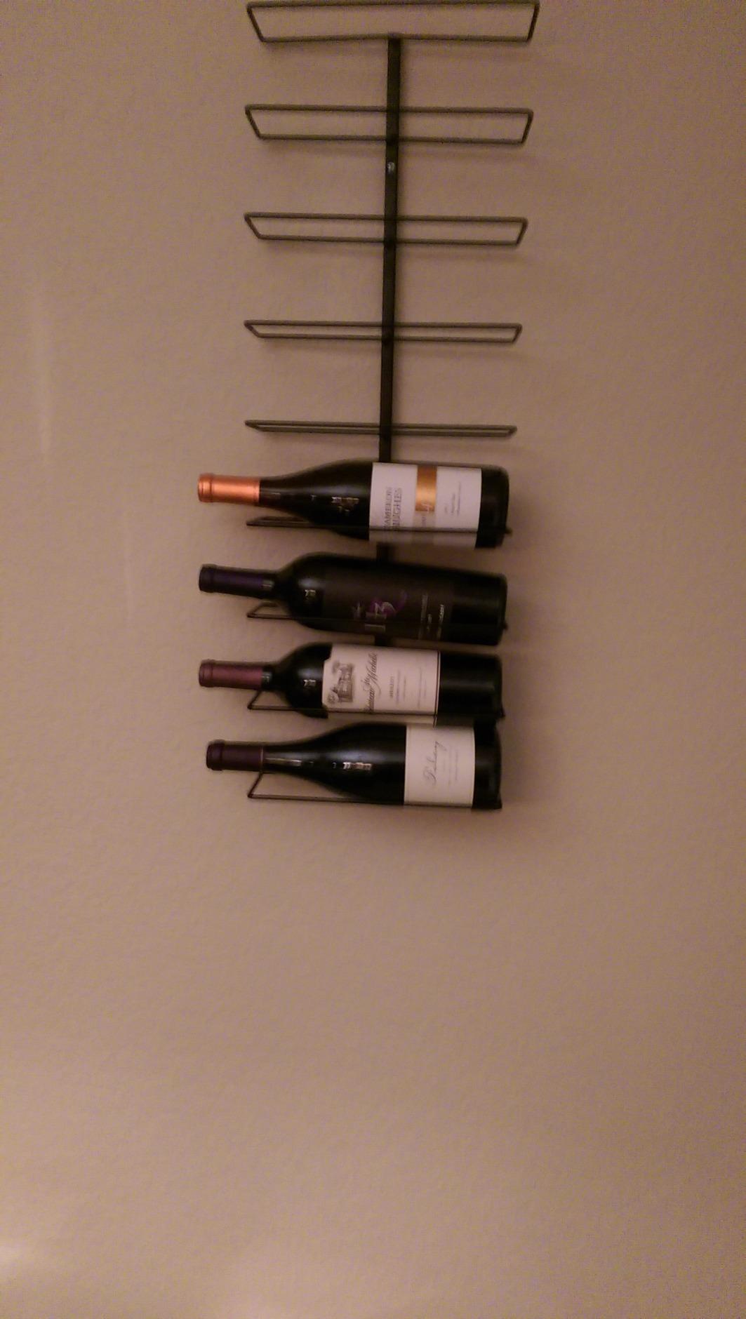Sorbus Wall Mounted Wine Rack, Metal Bottle Rack (9 Bottle, 1 Pack) customer photo 2