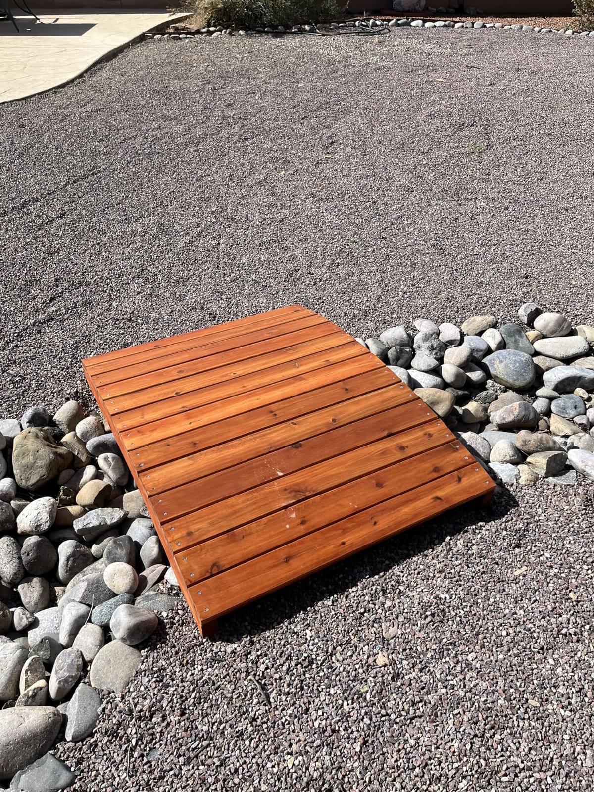 All Things Cedar Wooden Bridge, Outdoor Garden Walkway for Backyard Ponds, 4', Natural - Landscaping Pathway Wood Decor and Accessories for Yard and Patio customer photo 1