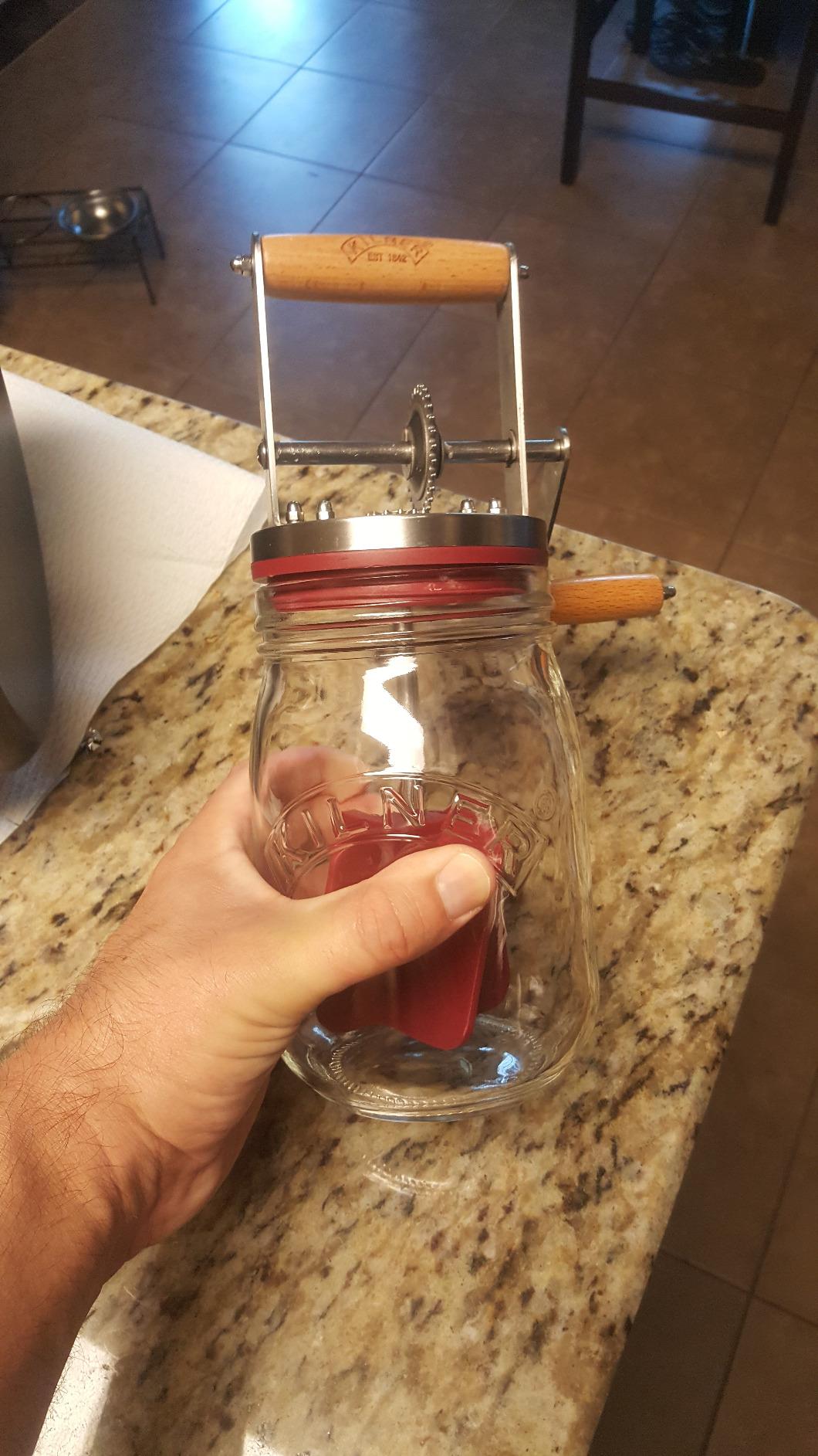 Kilner Vintage Glass Butter Churn; Delicious Homemade Butter in as Little as Ten Minutes; Large 34-Fluid Ounce Capacity Butter Churner, 1 EA customer photo 2