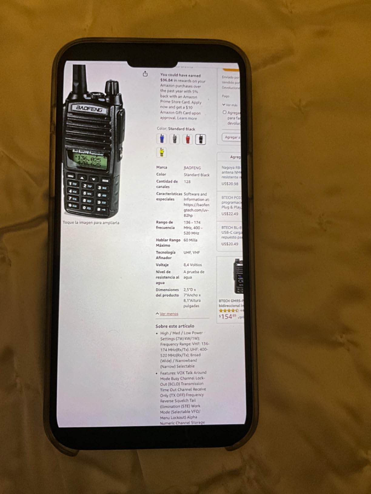 BaoFeng UV-82HP High Power Dual Band Radio: 136-174mhz (VHF) 400-520mhz (UHF) Two-Way Radio customer photo 2