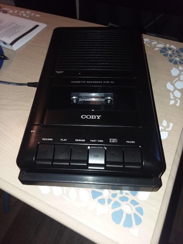 Coby Cassette Tape Player and Recorder, Built in Mic, Battery or AC, Black customer photo 2