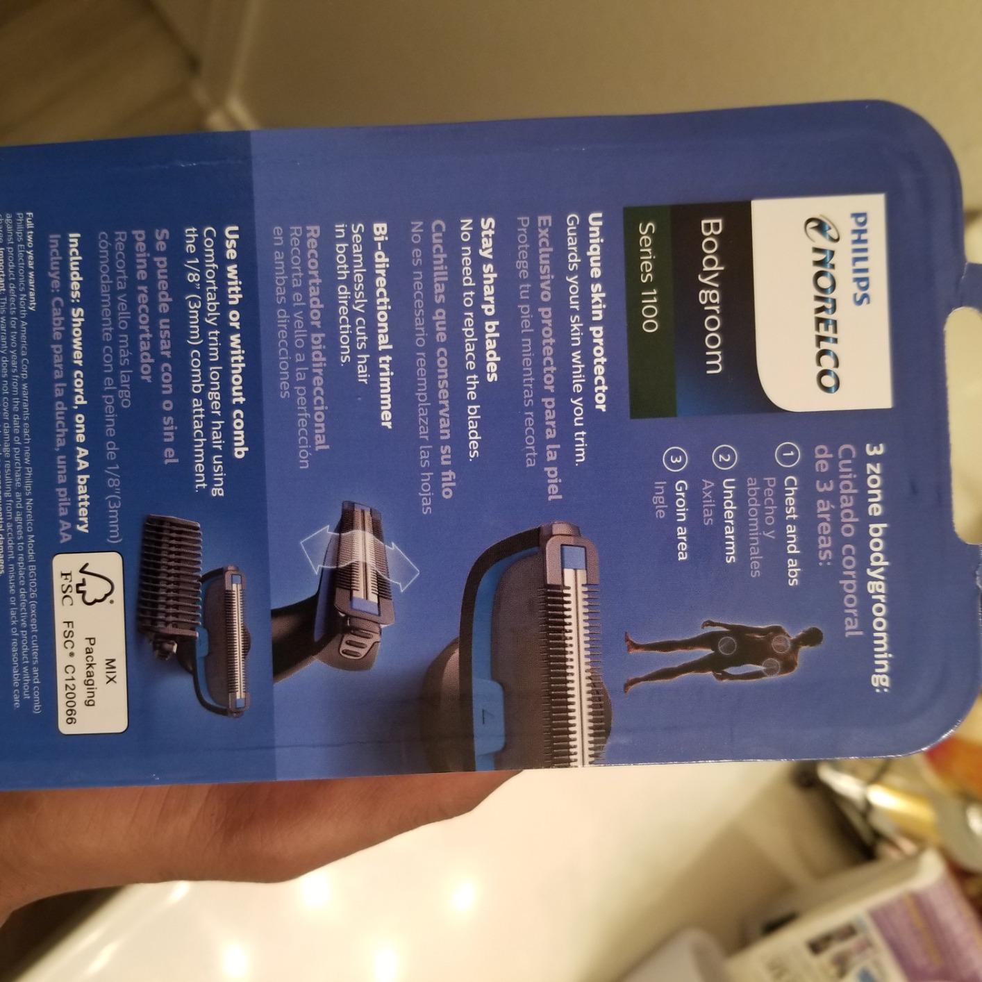 Philips Norelco Bodygroom Series 1100, BG1026/60, Showerproof Body Hair Trimmer and Groomer for Men customer photo 2
