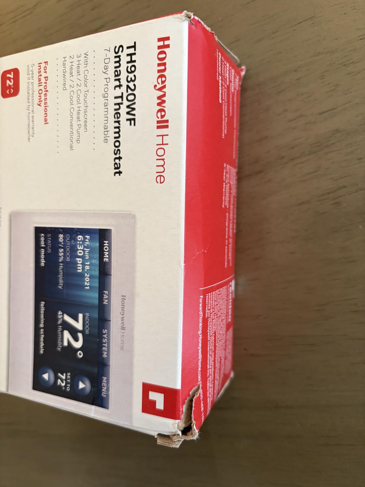 Honeywell Wireless WiFi Thermostat,7 Programmable customer photo 1