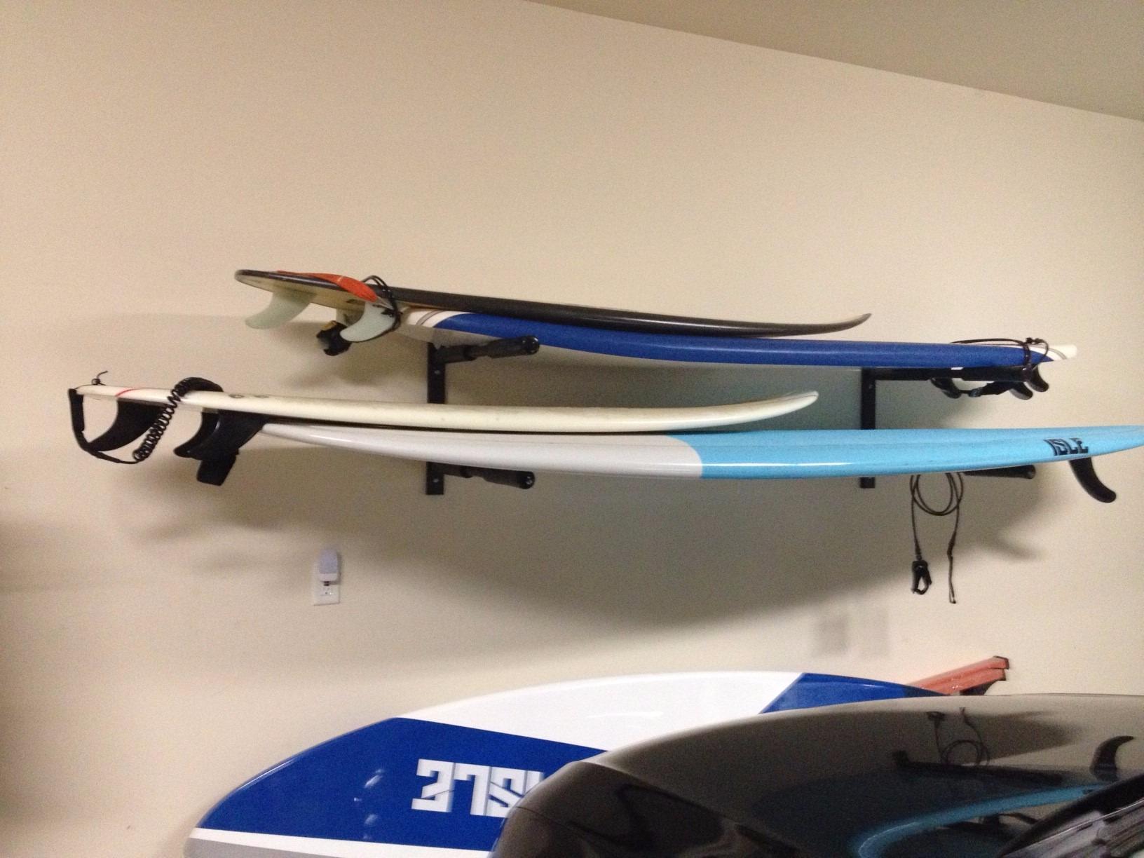 COR Surf Double SUP & Surfboard Wall Rack, Holds 2 Boards, 100lbs customer photo 2