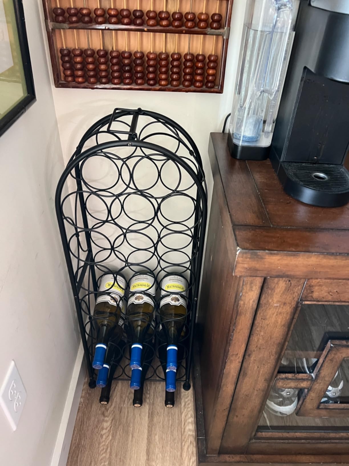 Sorbus Mini Freestanding Floor Wine Rack, Bottle Storage (23 Bottle, Black) customer photo 2