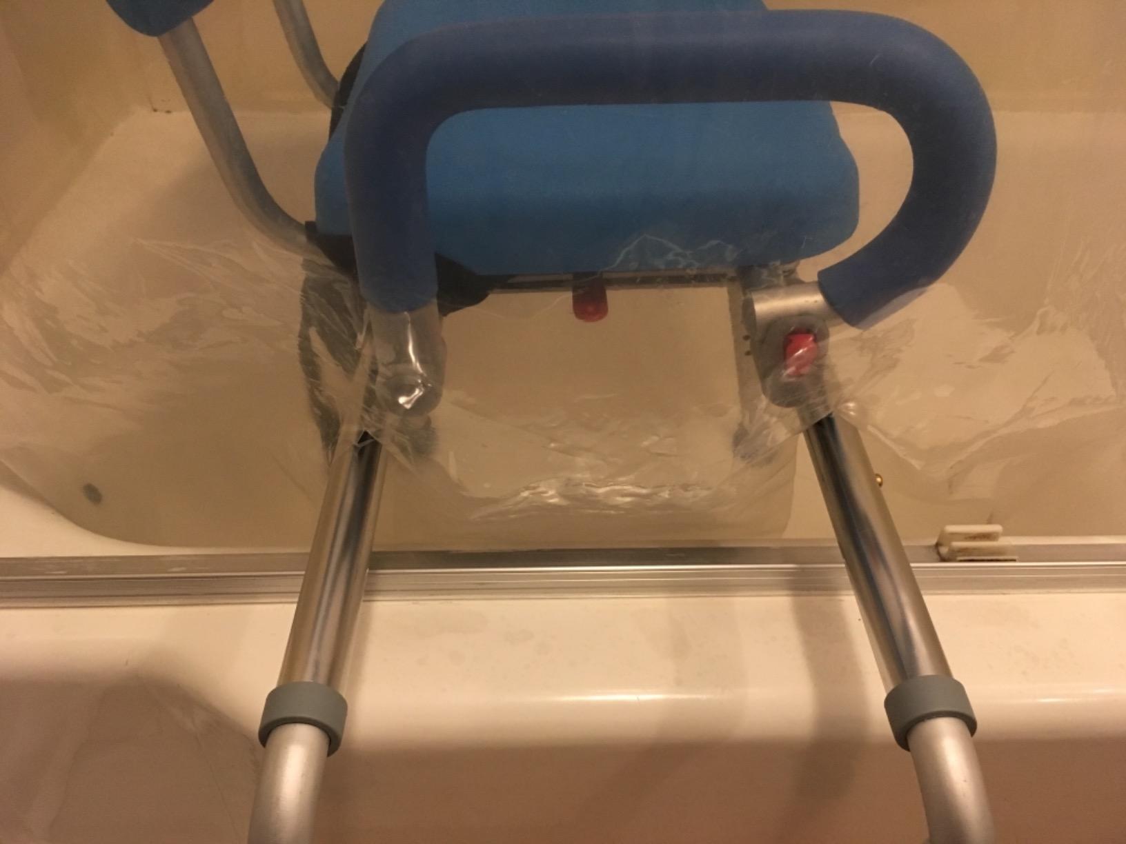 Platinum Health Carousel Sliding Shower Chair Tub Transfer Bench with Swivel Seat, Premium Padded, Pivoting Arms, Adjustable Space Saving Design for Tubs, Inside Shower, for Handicap & Seniors, Blue customer photo 2