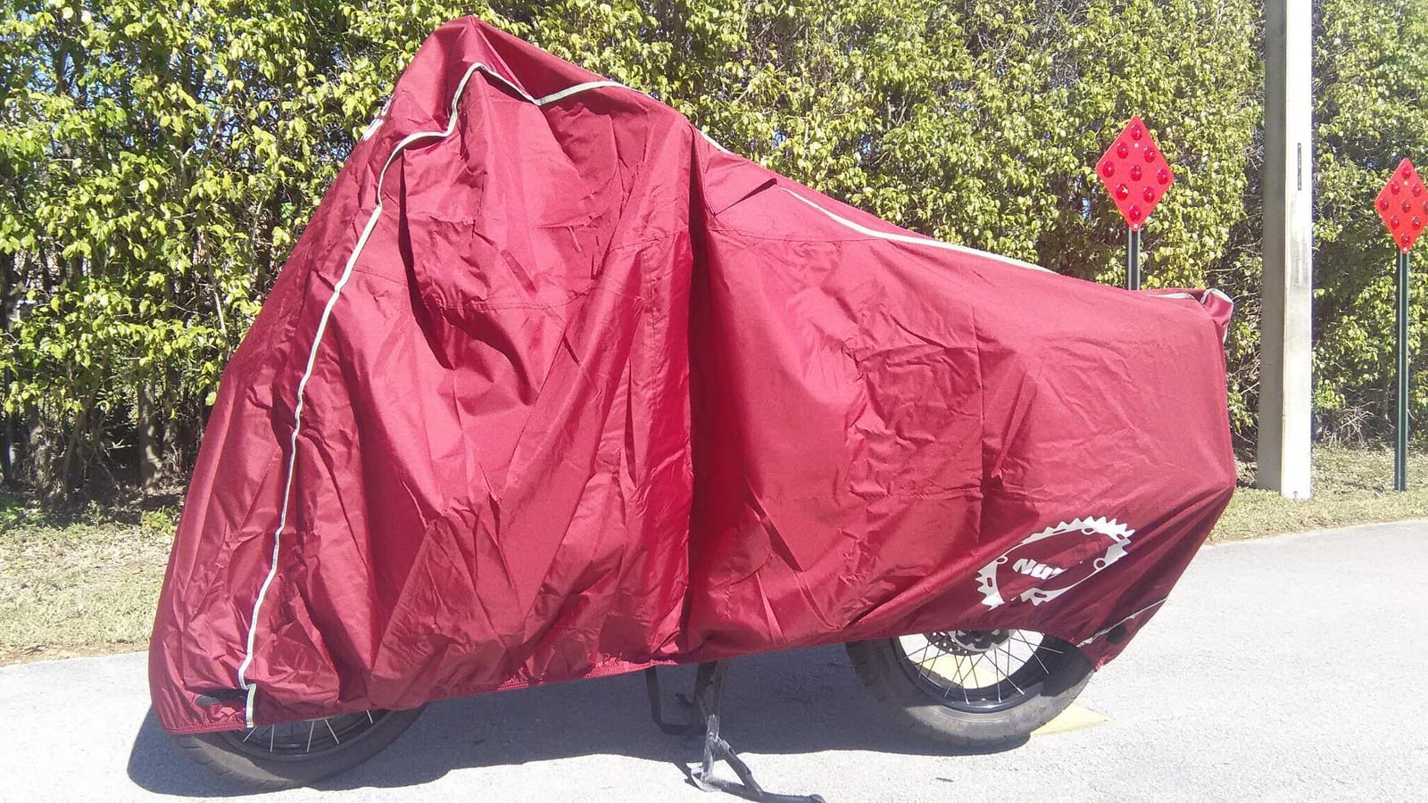 Heavy Duty Motorcycle Cover - Motorcycle Covers Waterproof Outdoor Storage - Motorcycle Cover Waterproof Outdoor - Dirt Bike Covers (Black, Large) customer photo 1