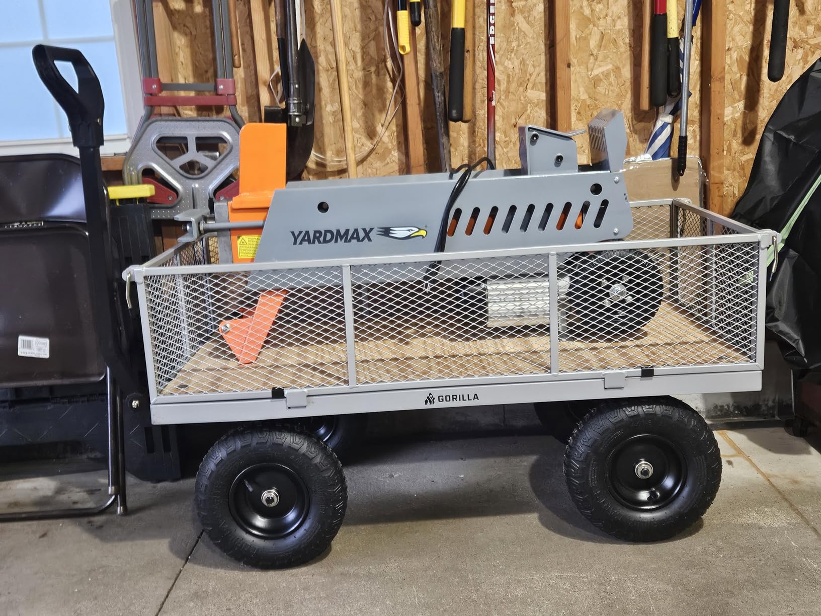Gorilla Carts Steel Utility Garden Cart, 1000 lb. Capacity, Gray | 1,000-lb Capacity Steel Utility Garden Cart for Contractors and Homeowners Hauling Firewood, Bricks and Construction Debris customer photo 1
