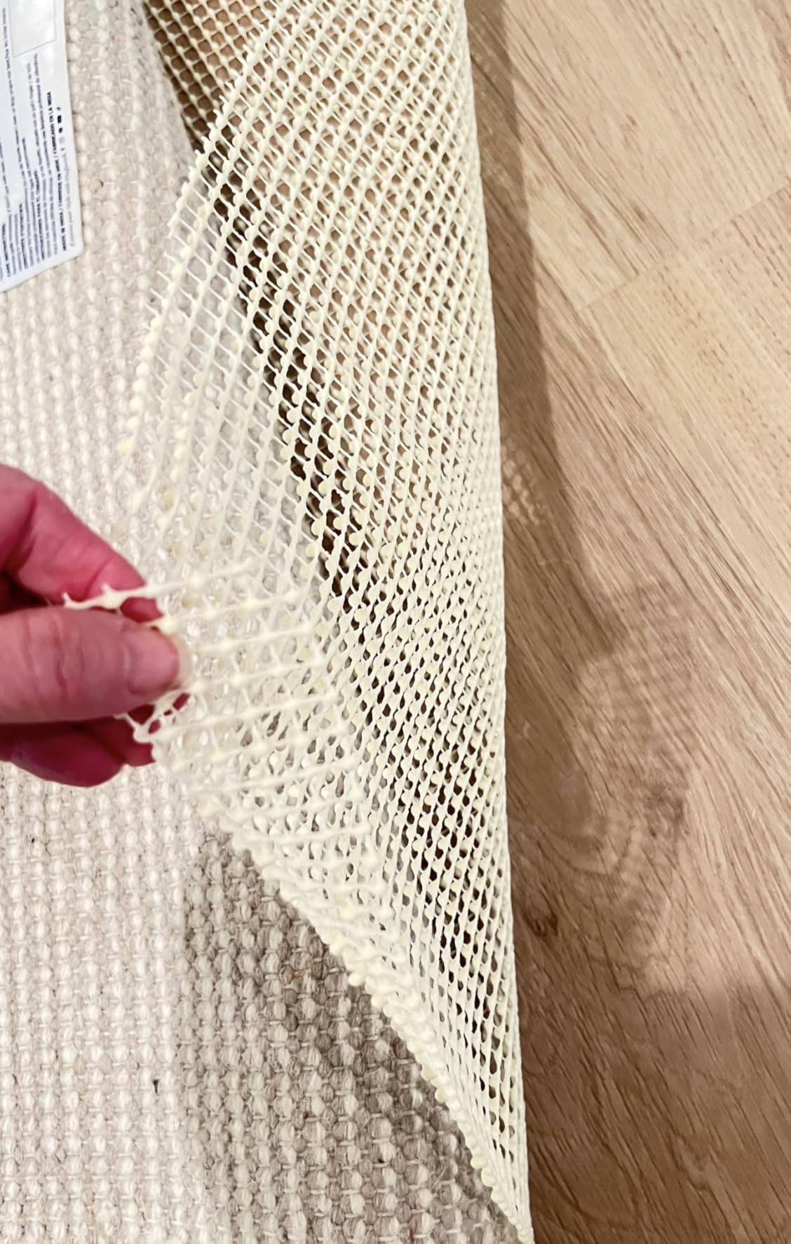 GORILLA GRIP® Slip Resistant Rug Gripper Pads for Hardwood Floor, 2x3 Cream customer photo 2