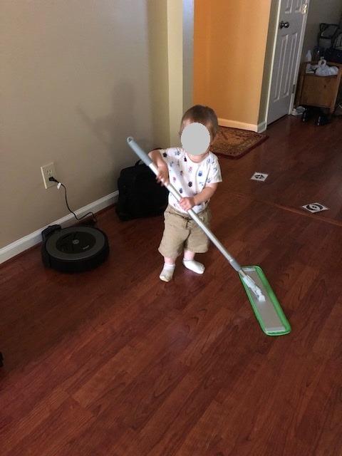 Turbo Microfiber Mop Floor Cleaning System - 18-inch Dust Mop with 4 Reusable Pads for Hardwood and Tile, 360-Spin Floor Mop Head & Extendable Handle - Household Cleaning Tools customer photo 1