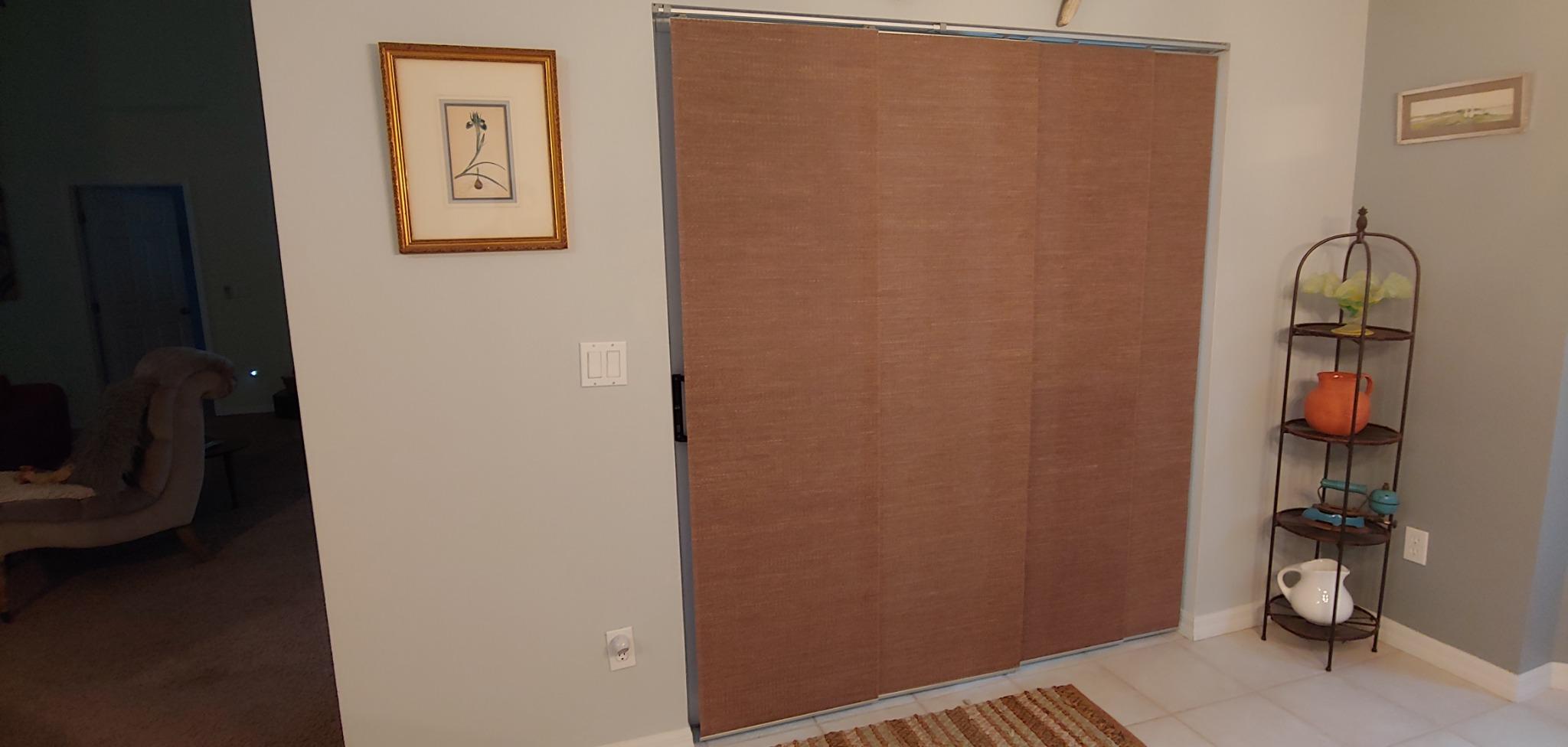 CHICOLOGY Panel Track Blinds, Weave White, 86