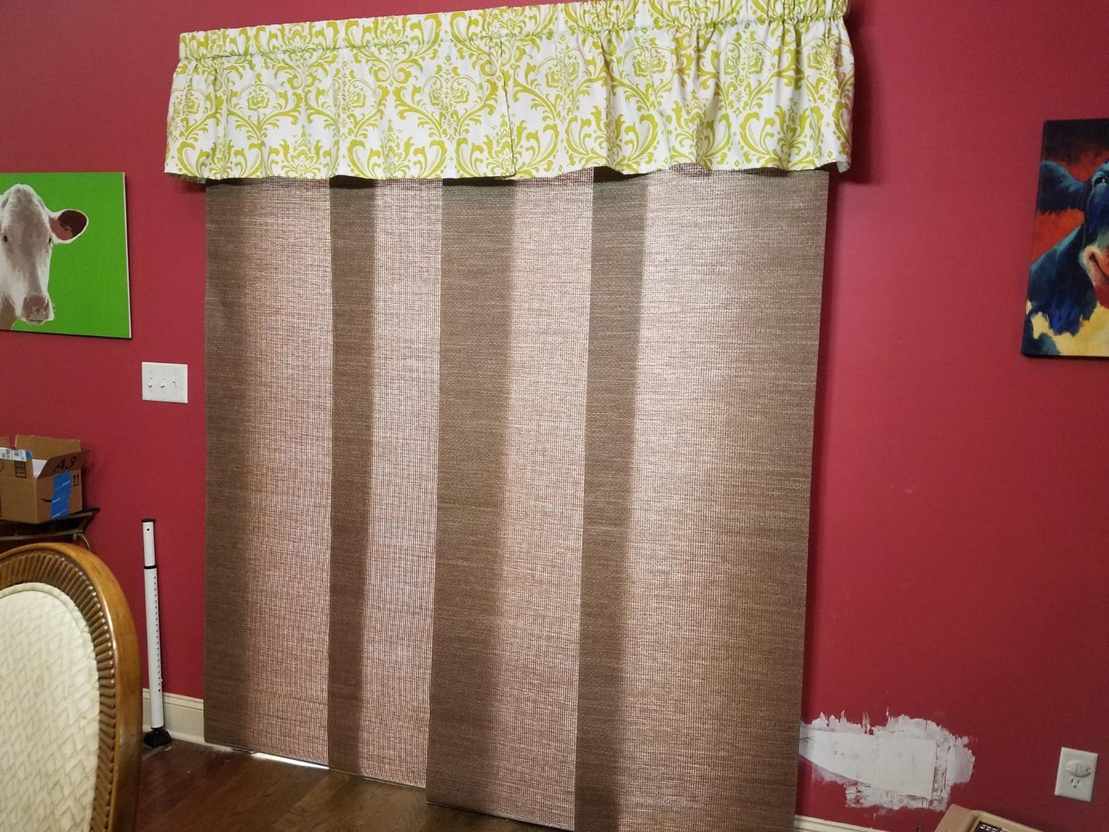 CHICOLOGY Panel Track Blinds, Weave White, 86