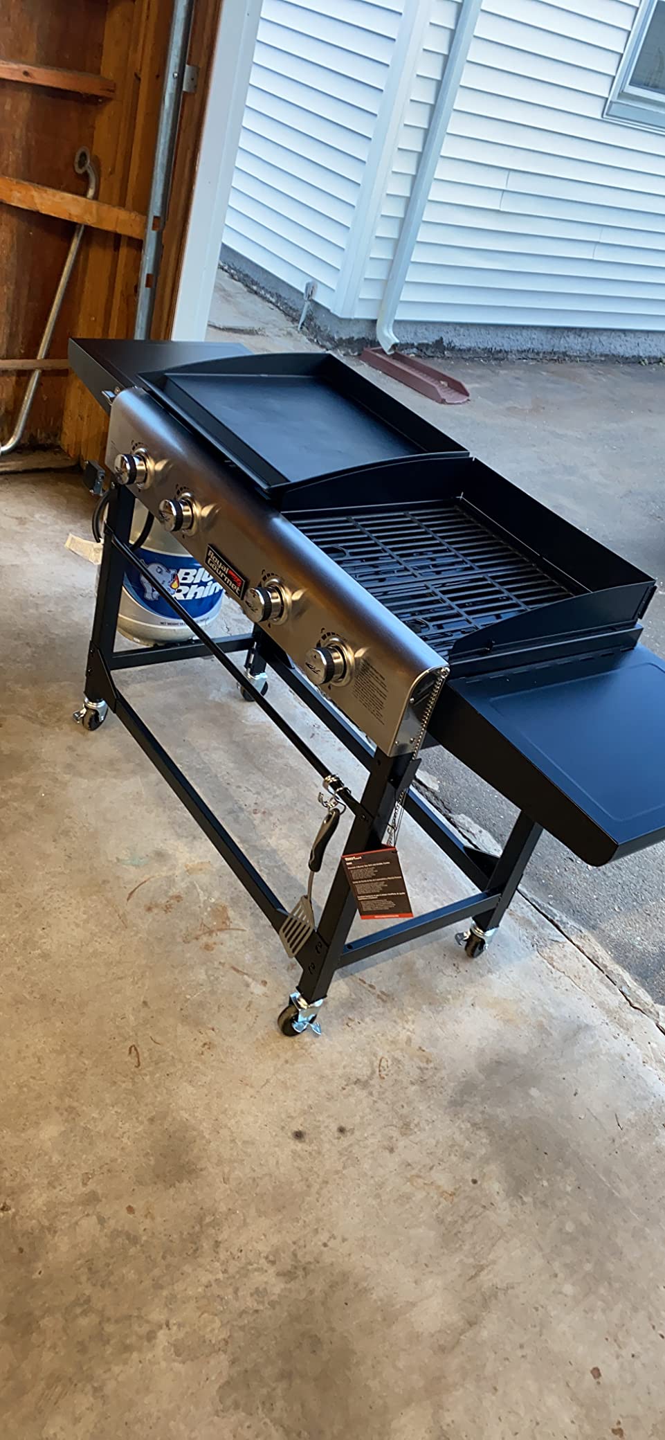 Royal Gourmet Portable Propane Gas Grill and Griddle Combo with Side Table customer photo 1