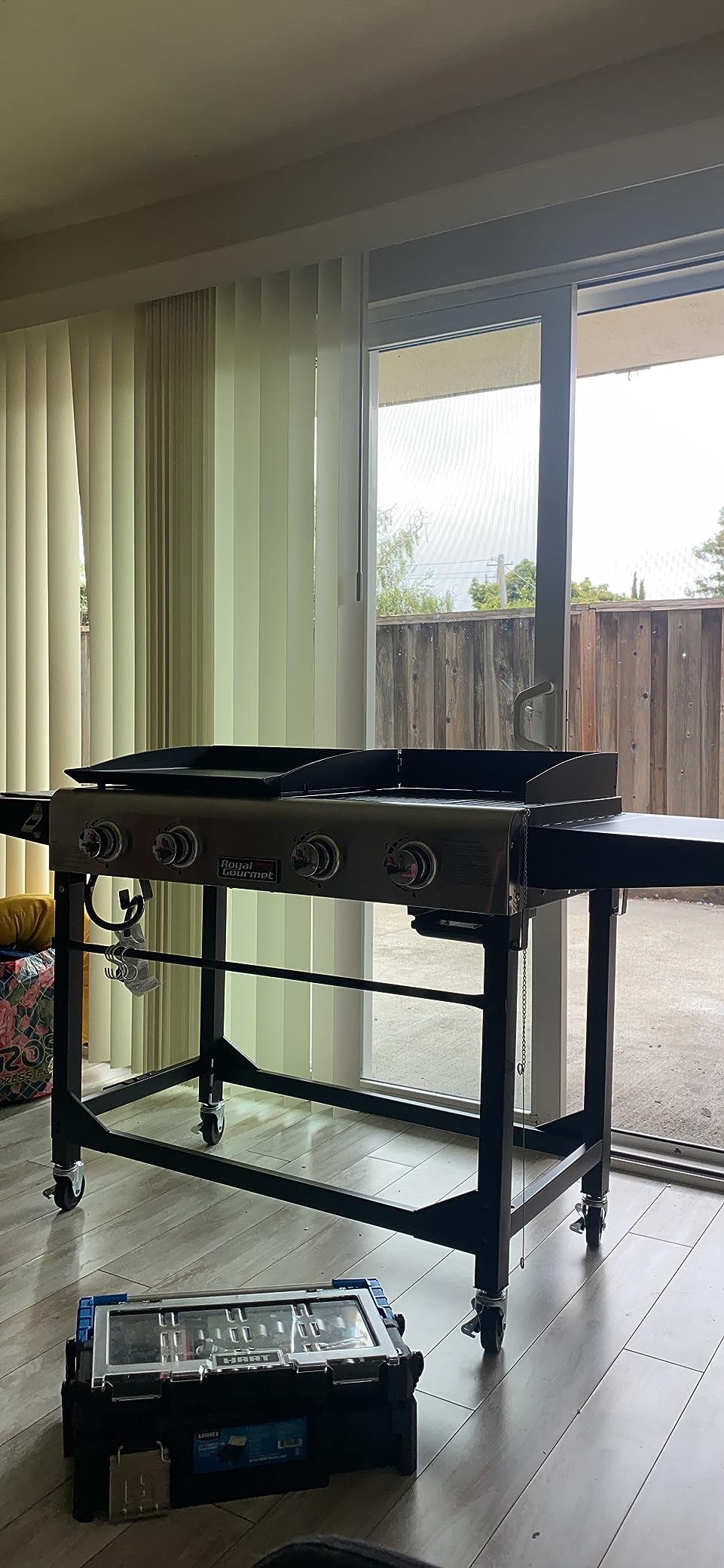 Royal Gourmet Portable Propane Gas Grill and Griddle Combo with Side Table customer photo 2