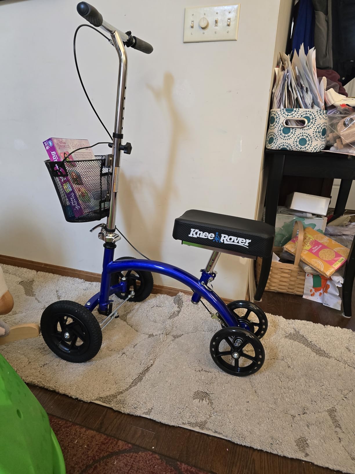 KneeRover Hybrid All Terrain Knee Scooter for Adults, Blue customer photo 2