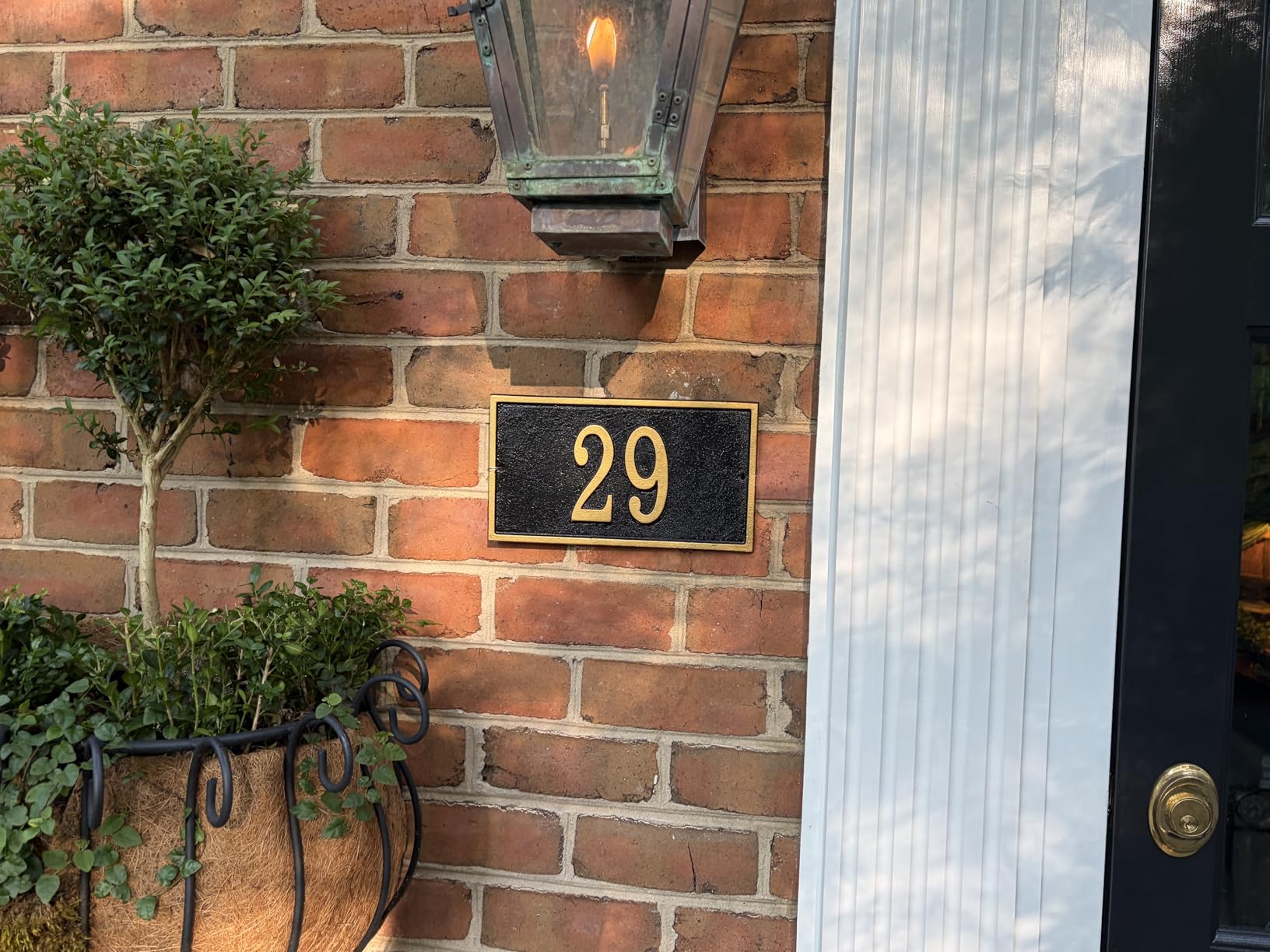 Whitehall Personalized Cast Metal Address Plaque - USA Made Custom House Number Sign - Rectangle (11