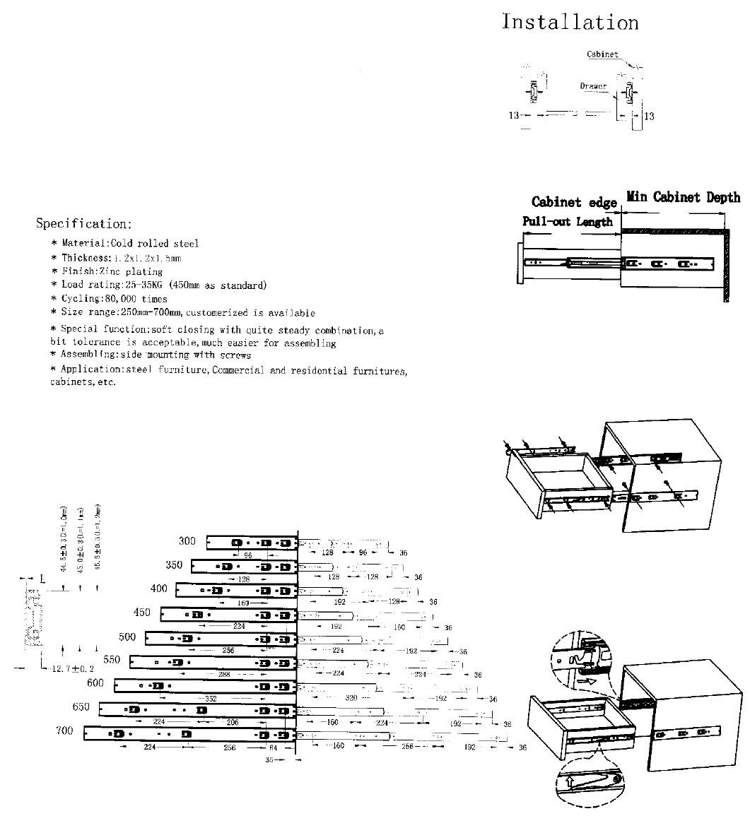 Gobrico Soft Close Drawer Slides 22 inch 10 Pair,Drawer Slides 3 Fold, Hardware Cabinet Drawer Slides Full Extension Drawer Glides, Heavy Duty Hydraulic Self Close Rails, Side Mount Ball Bearing customer photo 2