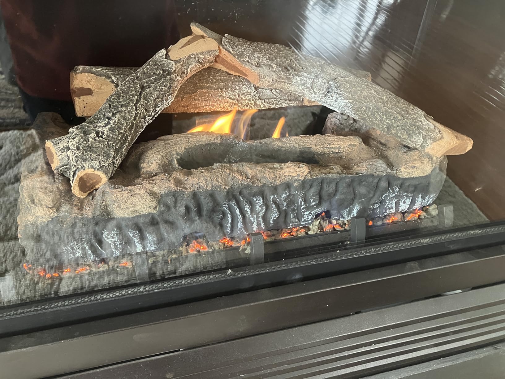 Midwest Hearth Gas Logs Deluxe Decorative Branch and Twig Set | Cast from Real Logs and Hand Painted in USA (Oak 5-Piece) customer photo 1