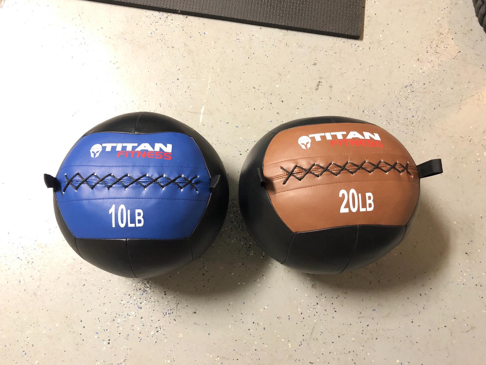 Titan Fitness Soft Leather Medicine Wall Ball Durable, Endurance, Cardio, Core Strength customer photo 2