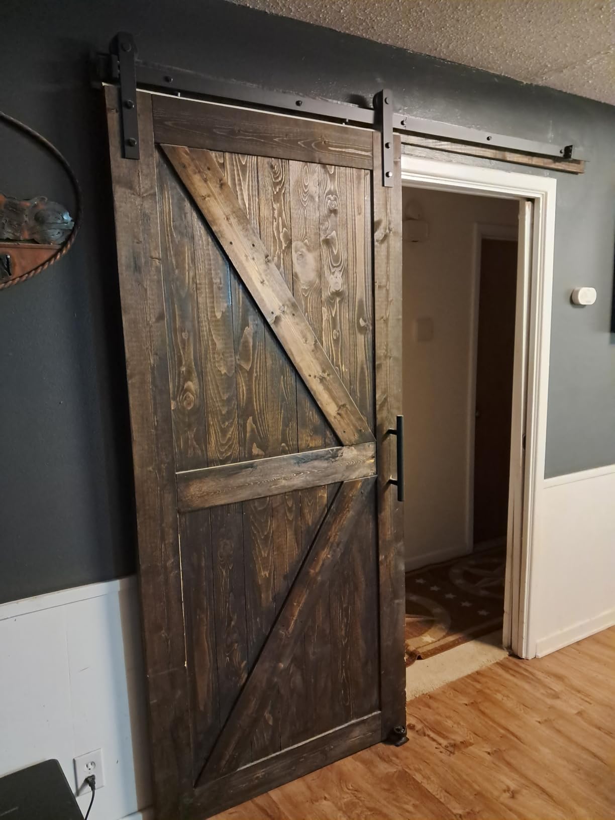 SMARTSTANDARD 8ft Sliding Barn Door Hardware kit, Fit 42-48