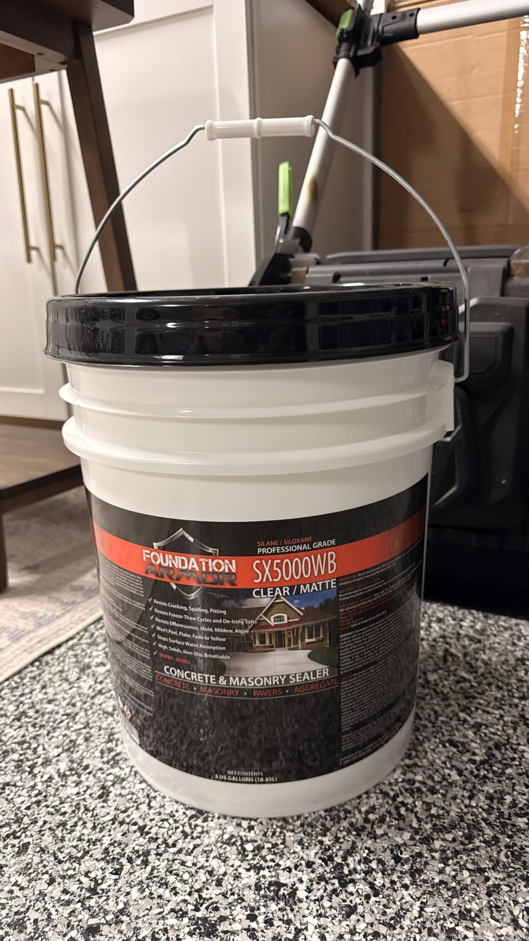 Armor SX5000 WB Natural-Look Penetrating Water-Based Silane Siloxane Concrete Sealer for Concrete, Brick, Pavers, and Natural Stone - 5 Gallon customer photo 1