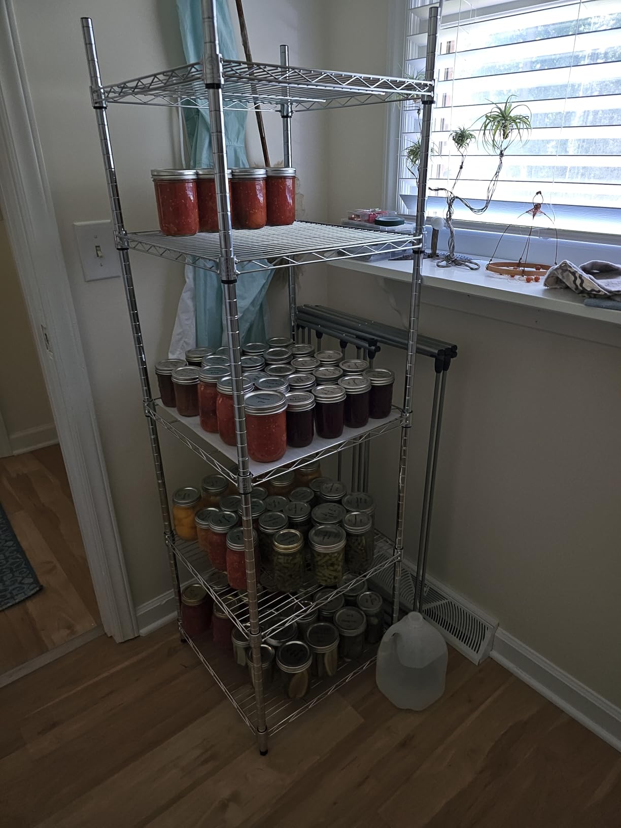 Finnhomy Heavy Duty 5 Tier Wire Shelving Unit, 18x18x59-inches 5 Shelves Storage Rack, Metal Shelving with Thicken Steel Tube, NSF Certified, Chrome customer photo 2